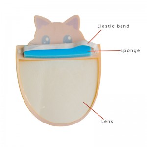 Sábháilteacht Cosanta Iomlán Sciathóir Visor Iomlán Sciathán Aghaidh Visor Sciathán Aghaidh Leaisteacha Trédhearcach Do Pháistí
