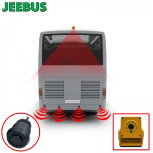 Sõiduki treener Bus Parking Radar Sensor Monitor System HD 1080P tagurpidi kaamera koos 16 Sensoritega Detection Blind Spot Vision Digital Warning Monitoring