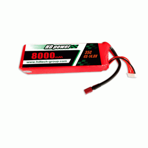 HD POWER 8000mAh 4S 35C 14.8V le haghaidh UAV