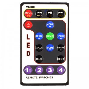 Cianrialtán ilfheidhmeach Bluetooth ilfheidhmeach gan sreang RF rialú iargúlta cianrialtán éadrom faoi stiúir