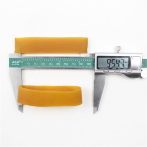 Laiendada laiahaardelist, kõrgeelastset kulumiskindlat kummirihma ning ohutut ja keskkonnasõbralikku kummist rõngast krabide sidumiseks