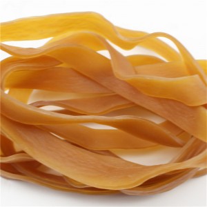 Déantúsóirí bandaí rubair leathnaithe agus leathnaithe saincheaptha buí leaisteachas ard trédhearcachta ní furasta bandaí rubair ró-mhór a bhriseadh