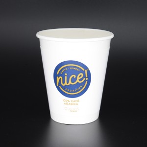 12 \\/ 16oz Insliú muinchille dúbailte Páipéar Cupa Éicea-Chairdiúil Cupáin Te agus Fuar