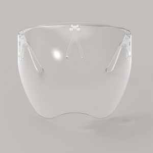 Trealamh Sábháilteachta Frith-Spraeála Sciath Aghaidh Blocc Plaisteach Le Fráma