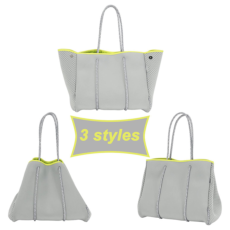 Neoprene Multipperpose Mála Trá Tote le Póca Zipper Istigh agus Bord Sochorraithe