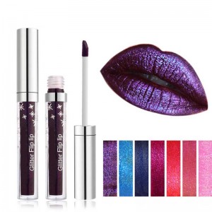 Glitter lipstick lipstick lipstick diamant uiscedhíonach metallic lipgloss