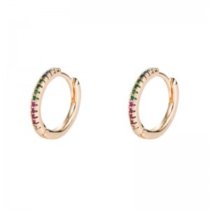 Pearsantachtna hEorpa agus Meiriceánach Faisean Fuar Gaoth Fuar Beagán Inleagtha Dath Prás Gold-plátáilte cluaise cluaise cluaise cluaise cluaise cromáin hip hop