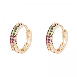 Chóiré Theas Dongdaemun Jewelry Jewelry Earrings Cluaise Zircon Earringsna hEorpa agus Meiriceánach Accessories Faisean Foinsí Trasteorann Foinsí Cluaise Gold-Plátáilte Mórdhíola