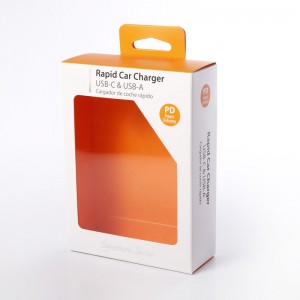 Boscaí pacáistithe pacáistithe bosca bronntanais lamination lonracha le fuinneog shoiléir