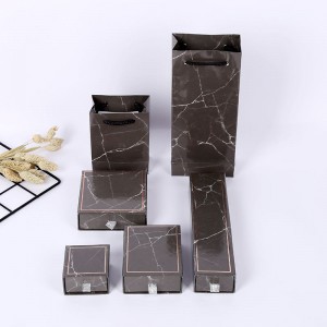Cardboard Marble Slider Jewelry Pacáistiú PACÁISTIÚ Earring Cairtchlár UV Athchúrsáilte UV Vearnais stampála cabhraithe