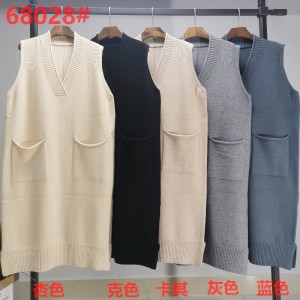 Treocht faiseanta Joker Cniotáilte V-Muineál Vest 68028#