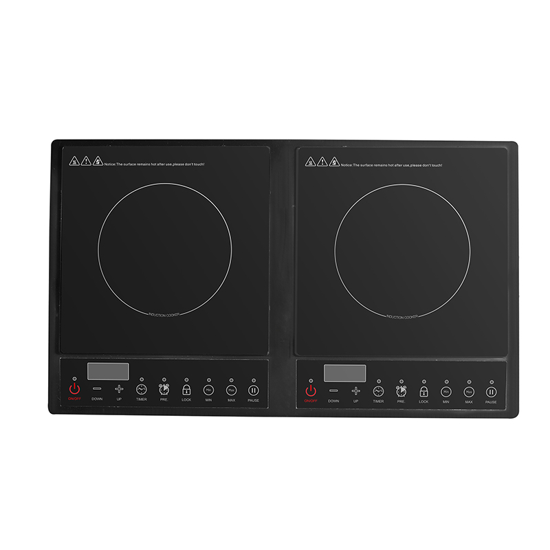 TSín Monaróir Ardchaighdeáin Inaistrithe Cooktops Electric Inaistrithe Cócaire Ionduchtaithe Dúbailte 2 Burner ISO9001 BSCI