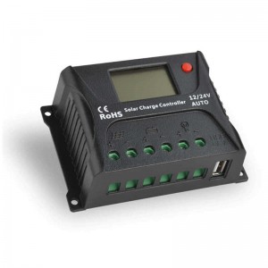 SRNE PWM Gréine Muirear Greille Rialaitheoir 12V N24V 10A 20A LCD Max 55V do chóras ceallraí litiam litiam luaidhe painéil gréine