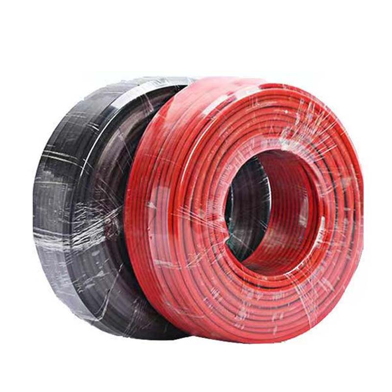 6mm2 Cábla Ceangail Red agus Black Red Gréine PVnó Wire le haghaidh Faomhadh Teachtais Painéil Gréine