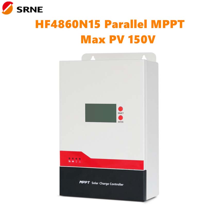 SRNE MPPT 60A 12V 24V 24V 24V 36V 36V 48V AUTO GREAPTÓIRÍ GREAPTÓIRÍ RIALACHÁN RIALAITHE RIALACHÁN MAX 150V PANEL PANEL INTRÁLA COMHLÁNAITHE COMHLÁNAIGH HF4860N15