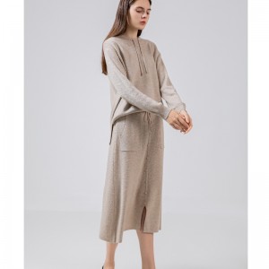 Olann ócáideach knit koodie dhá phíosa socraithe 69027#