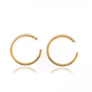 Earrings fonsa óir plátáilte déanta as cruach dhosmálta