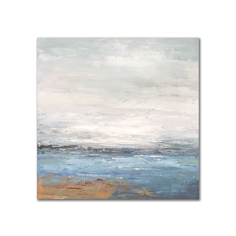 Muirdhreacha Seascape Pure Artmade Abstract Artwork Framed Péinteáil Aicrileach Painting Balla Péinteáil Ola Canbhás le haghaidh seomra suí