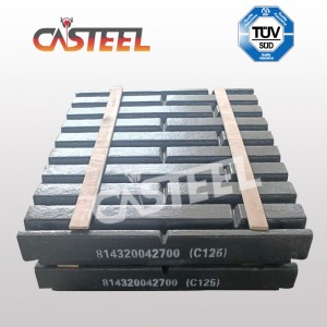 LOKOMO C125B Páirteanna crusher jaw, jaw pláta seasta, jaw sochorraithe