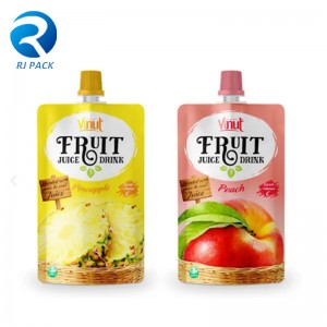 Spout seasamh suas pouch le haghaidh pacáistiú lannaithe sú