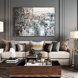 Teacht Nua 100% Lámhdhéanta Péinteáil Abstract Comeporary Péinteáil Obair Ealaín Ealaíne Oifige Baile