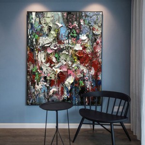 Maisiú Balla Iontrála Staighre Mórdhíola Art Nua-Aimseartha Péinteáil Pictiúr Pictiúr Pictiúr Ola Abstract