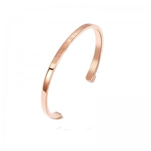 Bracelet litreoireachta oscailte cruach dhosmálta