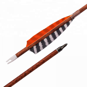 Elong Allamuigh 120077 ID6.2MM SP400 Red Wood Wood Arrow le Lámhach Boghdóireacht Cleite
