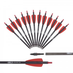 Nika Boghdóireacht 113167-02A 7.5inch ID6.2mm Bolts Crossbow Bolts Snáithín Carbóin Alúmanam Nock Cobra Córas Adder NR9 \\\\ t