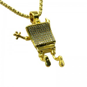 Inleagtha Zirron Spongebob Hip Hop Necklace