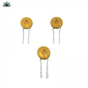 Comhpháirteanna Leictreonaic ODM tSín, Buí Mov 20mm HVR20D561K Varistor Ocsaíd Sinc d\'fhearais tí