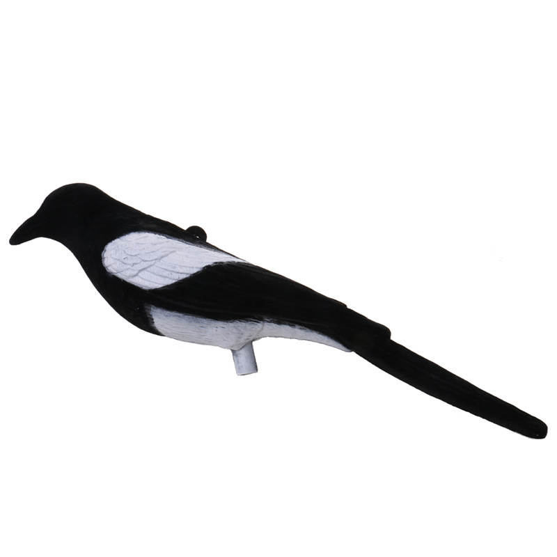 Plaisteacha Flocked Magpie Decoy Bait Lámhach Gaiste Decoying Fiach Decoy Éan le haghaidh gabhálais fiaigh amuigh faoin aer