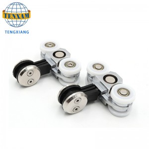 Táirgí Díolacháin Hot Crochta Rothaí Cruach dhosmálta Gloine Sleamhnáin Sleamhnáin Doras Rorser