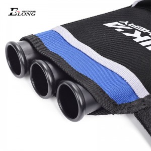 Nika Boghdóireacht 430021 RH Gorm Dath Boghdóireacht Quiver as saigheada a shealbhú 3 Tube Hip Quiver Fiach Traenáil Boghdóireacht Arrow Quiver