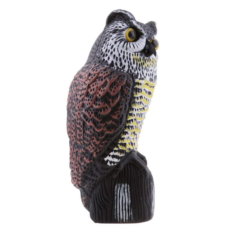 36CM Plaisteacha Gairdín Ornáide Owl Clós Sparr Decoy Decor Réalaíoch Decoy Decoy