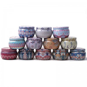 Candle Jar Miotal Frosted An féidir le Tin Pacáistiú Candy 77 * 50mm