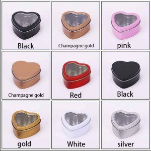 Is féidir le Stáin Croí-chruthach Frosted Miotal a thinplate Is féidir le 60 * 59 * 27mm