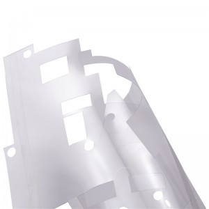 Soláthar bileog inslithe PC Trédhearcach, retardant lasair agus bileog inslithe atá éasca le foirm, gasloc inslithe leictreach