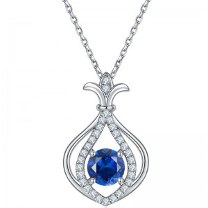 Jewelry Faisean Nua 925 Sterling Silver Rhodium Plating Ciúbach Zircon Pendant Muince do Mhná Bronntanais