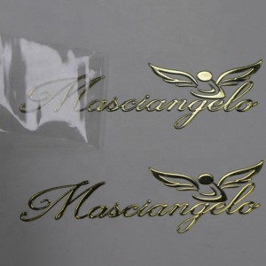 Custaim Thin Féinghreamaitheach Féinghreamaitheacha Electroform Electroform Scragall Nicil Sticker Plating Táirge Miotalach 3D Logo Sticker le haghaidh fón póca