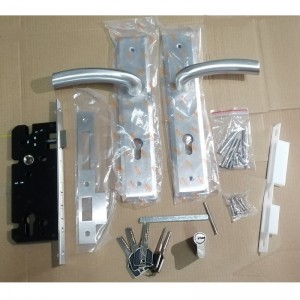 6003 Láimhseáil Doras Pláta Fada Láimhseáil luamhán cruach dhosmálta, glasnua -aimseartha comhaimseartha mortise