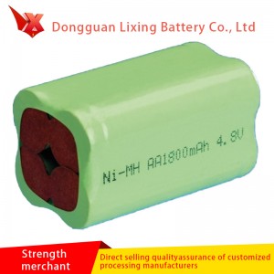 Ni-MH AA1800 4.8V Uimh. 5 Battery ceallraí cianda in-athluchtaithe le haghaidh ceallraí bréagáin a dhíoltar go díreach ag an déantúsóir