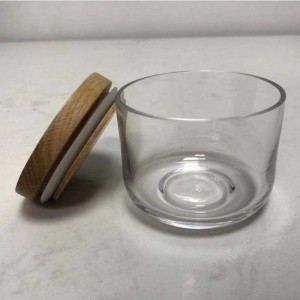 Glan Glant Gloine Stóráil Bia Bailiúchán JAR le haer Lid adhmaid daingean