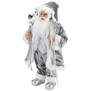 45 ~ 62cm Nollag Seasamh Santa Claus ornament Maisiú Maisiú Figurine Féile Saoire Féile Saoire Xmas Plush Mír