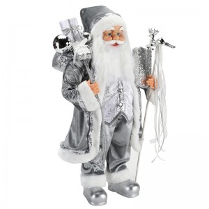 45 ~ 62cm Nollag Seasamh Santa Claus ornament Maisiú Maisiú Figurine Féile Saoire Féile Saoire Xmas Plush Mír