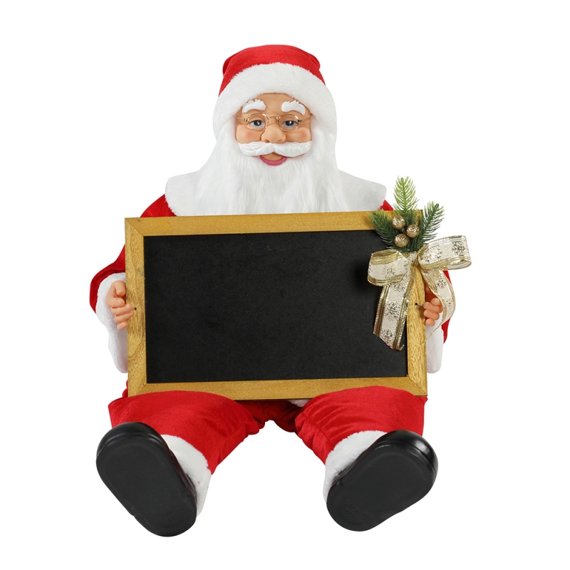 60 N80cm Nollag ina suí Santa Claus le blackboad Saoire maisiú ceoil ornáide maisiúchán figurine Traidisiúnta Xmas