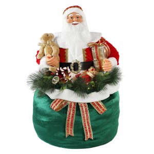 65 N85n115cm Nollag beoite beoite Santa Claus le Soilsiú Saoire Saoire Maisiú Ornament Bailiúchán Figurine Traidisiúnta