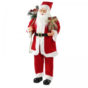 30 ~ 110cm Seasamhna Nollag Santa Claus le maisiú ornáide mála bronntanais Traidisiúnta Figurine Sraith Xmas