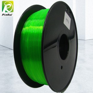Printéir 3D Pinrui 1.755MMPETG Dath glas filiméid le haghaidh printéir 3D