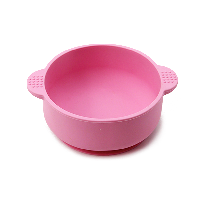 Bowl leanbh silicone mórdhíola, beathú babhla le súchán donaíonáin, do leanaí, leanaí